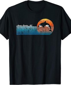 Vintage Anse Lazio, Retro 80s Orca Sunset T-Shirt