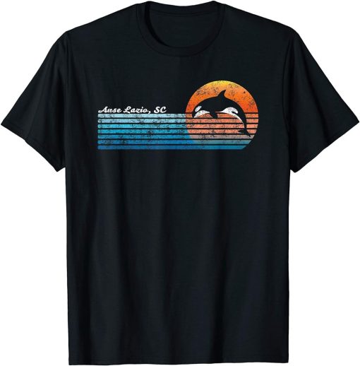 Vintage Anse Lazio, Retro 80s Orca Sunset T-Shirt